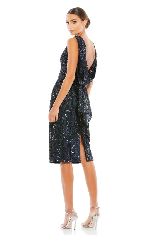 Mac Duggal Cowl-Open-Back Sequin Party Dress 26438 sold by PromGirl