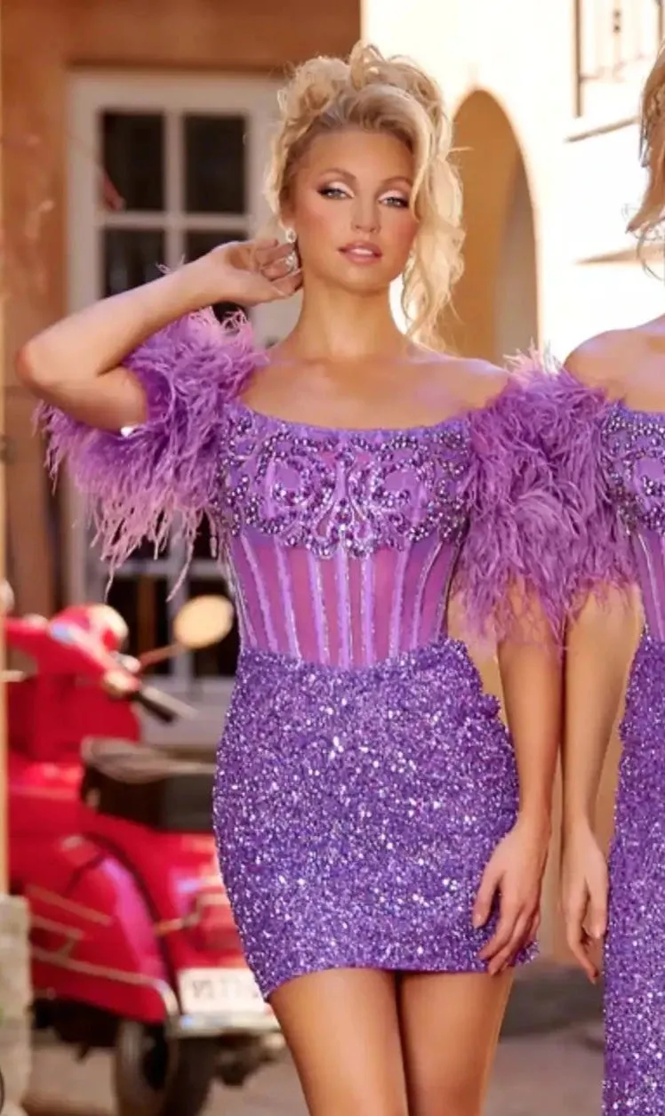 Short Party Dress PS23731C by Portia and Scarlett sold by PromGirl product image thumbnail 4