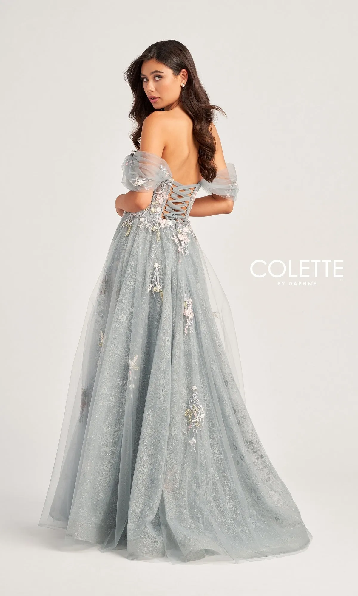 Colette Off-the-Shoulder Lace Prom Dress CL5169 sold by PromGirl product image thumbnail 3