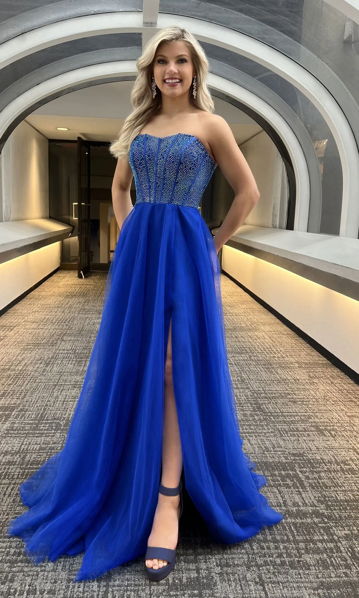 Long Prom Dress 12133 by Blush sold by PromGirl product image thumbnail 3