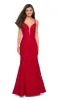 Backless Lace Mermaid Prom Dress: La Femme 27560 sold by PromGirl