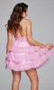 Jovani Short Pink Ruffled Homecoming Dress 36844 sold by PromGirl