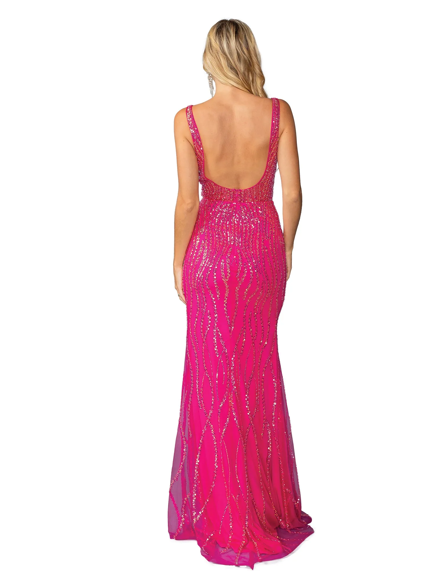 Long Sequin-Print Prom Dress: Dancing Queen 4418 sold by PromGirl product image thumbnail 2