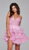 Jovani Short Pink Ruffled Homecoming Dress 36844 sold by PromGirl