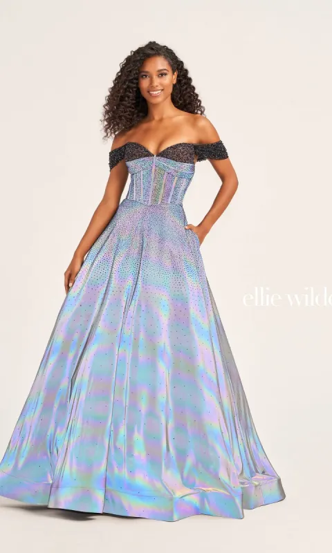 Ellie Wilde Long Supernova Prom Ball Gown EW35703 made by PromGirl