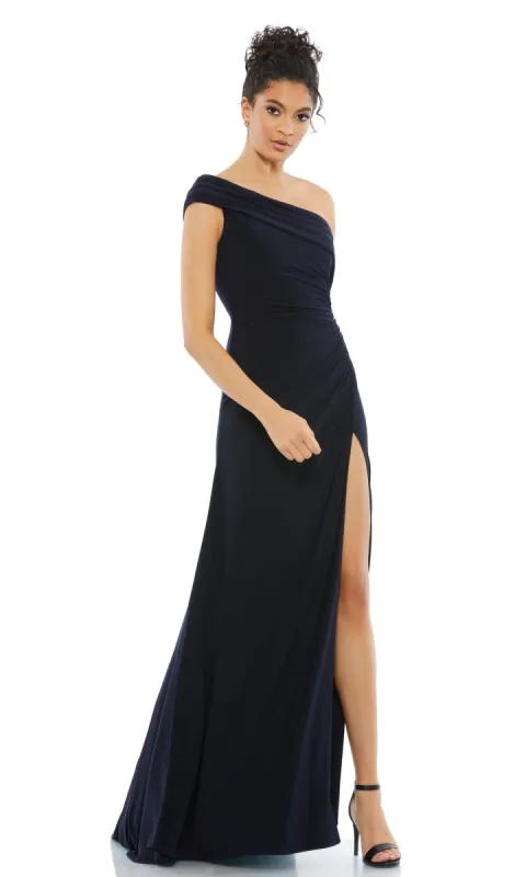 One-Shoulder Long Prom Dress: Mac Duggal 26517 sold by PromGirl