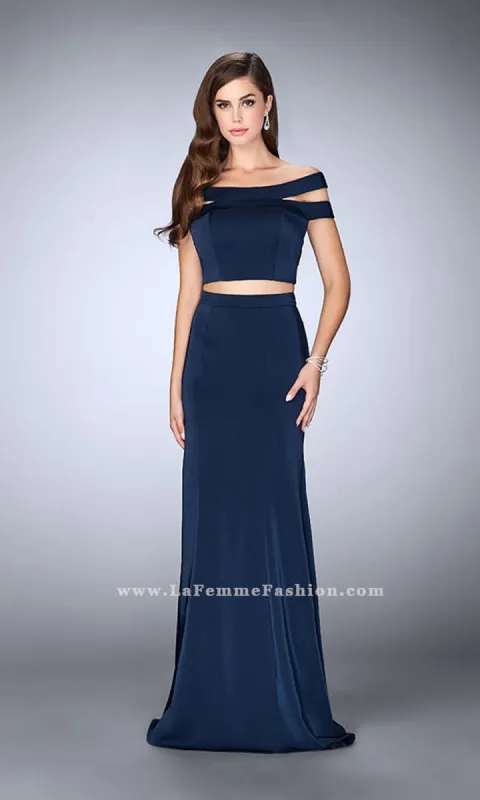 Off-Shoulder Two-Piece Prom Dress 24520 sold by PromGirl