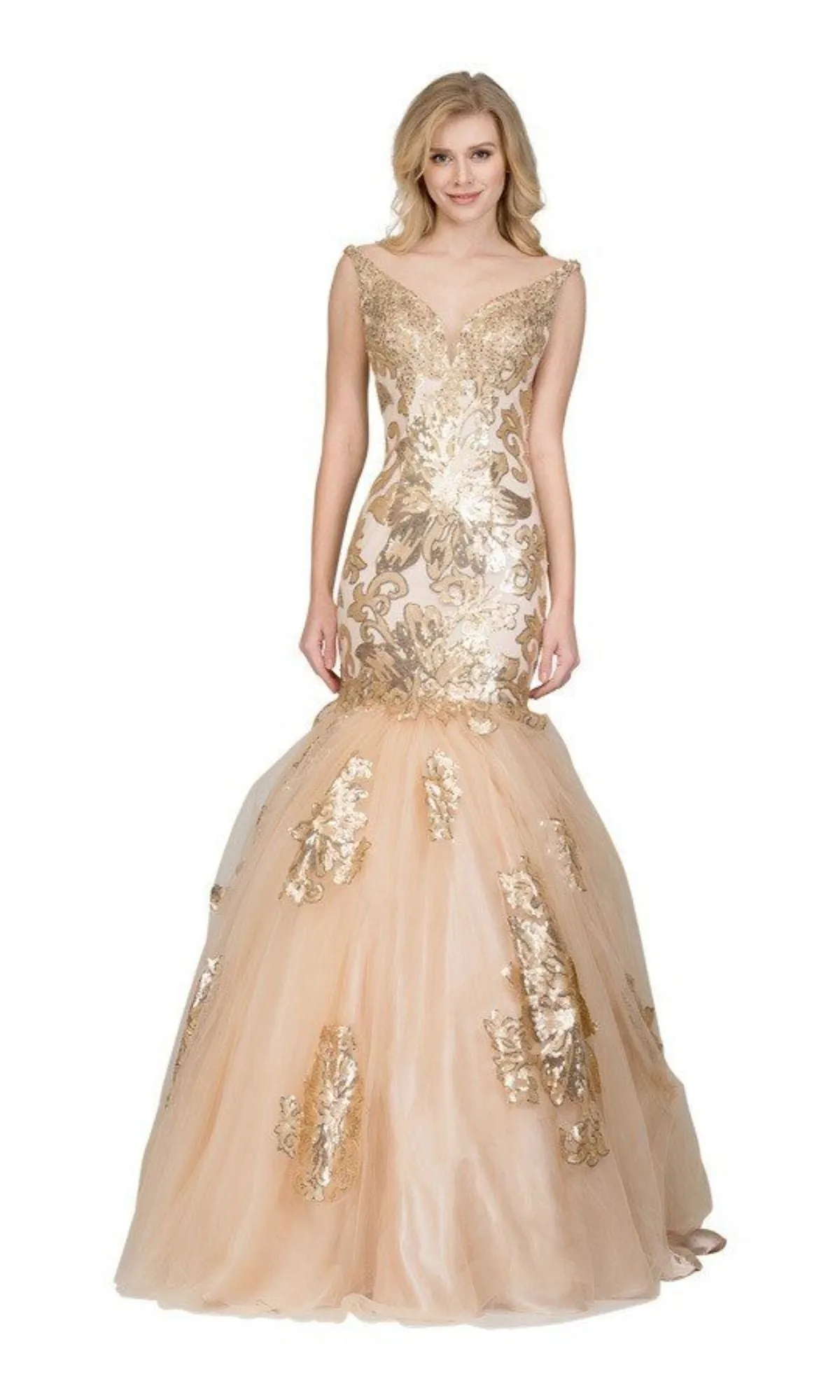 Long Sequin Mermaid Prom Dress: Chicas DR7009 sold by PromGirl product image thumbnail 4