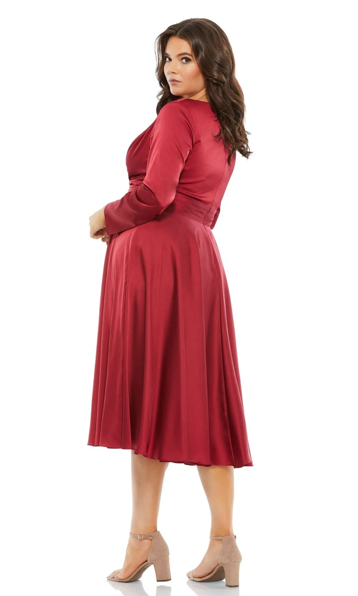 Plus-Size Black Knee-Length Party Dress 67907 sold by PromGirl product image thumbnail 5