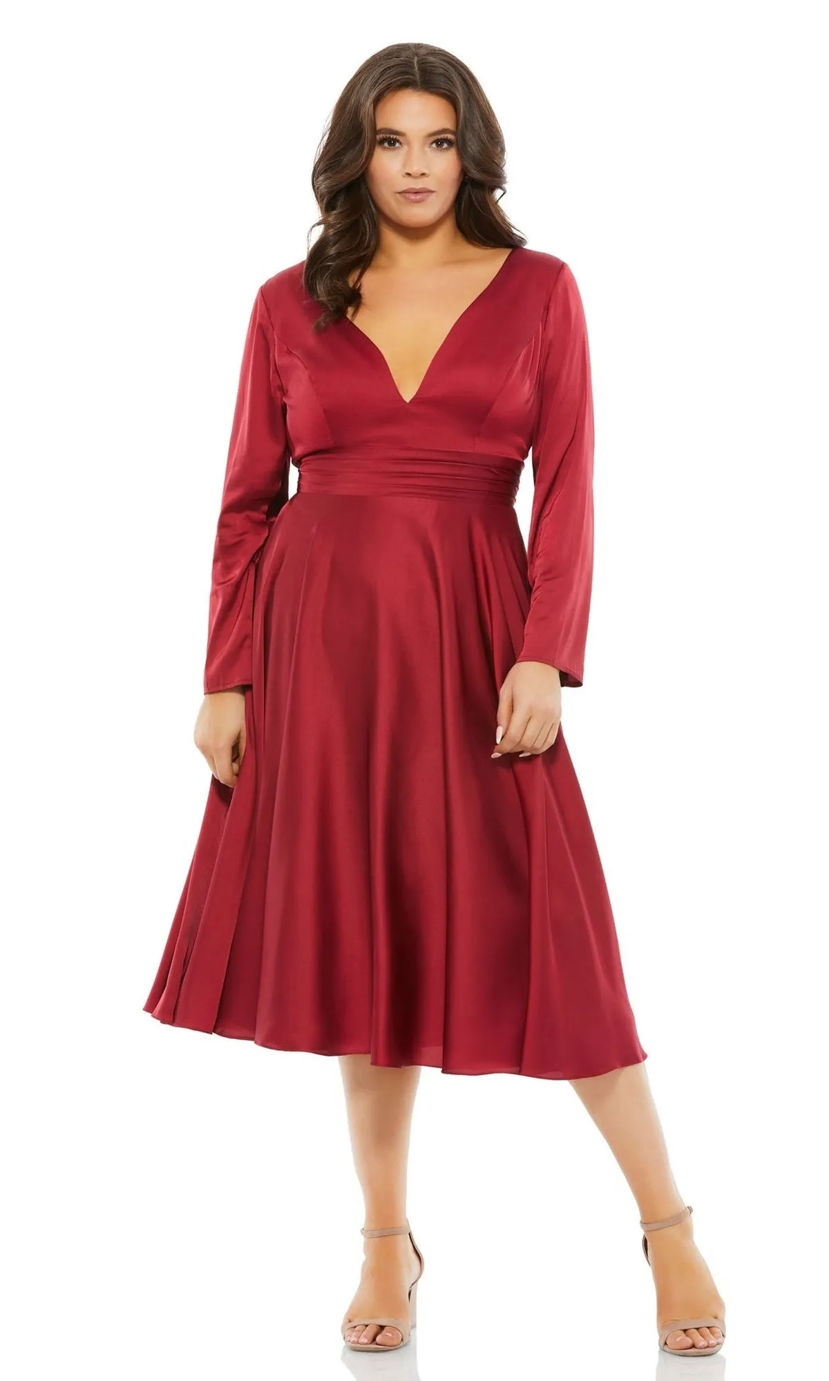 Plus-Size Black Knee-Length Party Dress 67907 sold by PromGirl product image thumbnail 4