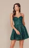 Sequin Corset Homecoming Dress: Nox Anabel A843 sold by PromGirl