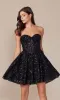 Sequin Corset Homecoming Dress: Nox Anabel A843 sold by PromGirl
