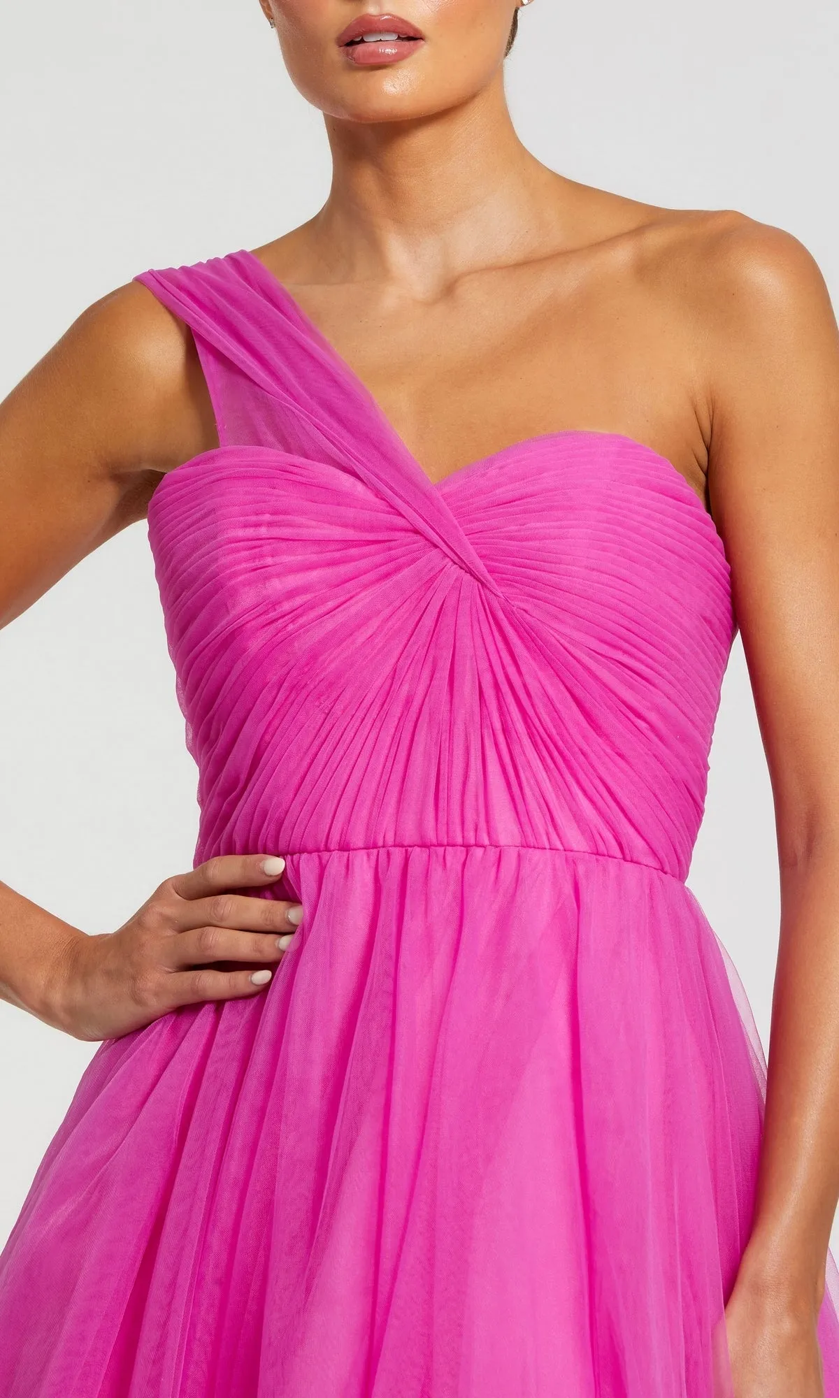 One-Strap Long Prom Ball Gown: Mac Duggal 68713 sold by PromGirl product image thumbnail 3