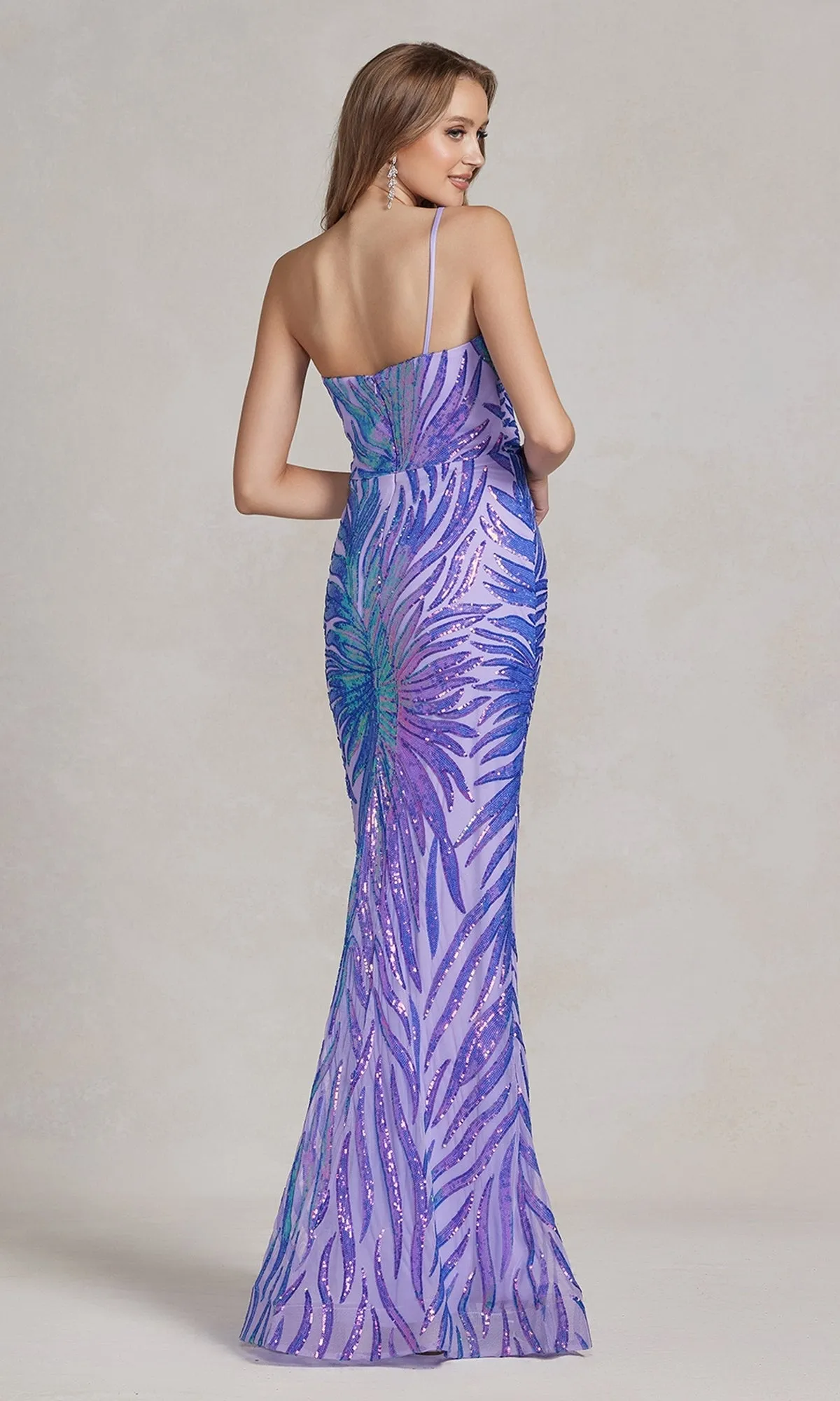One-Shoulder Long Sequin Formal Dress sold by PromGirl product image thumbnail 2