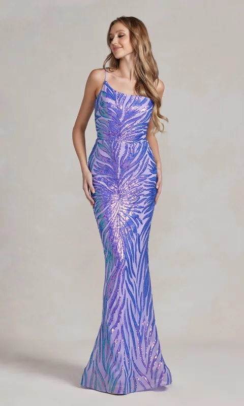One-Shoulder Long Sequin Formal Dress sold by PromGirl