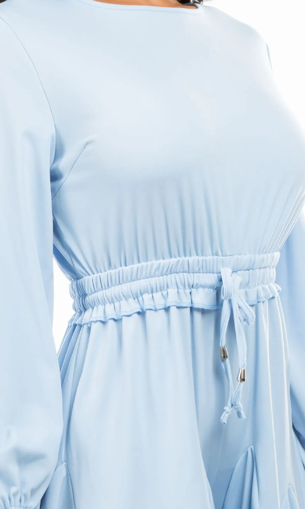 Long Sleeve Short Blue Casual Romper sold by PromGirl product image thumbnail 3