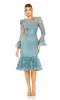 Long Sleeve Wedding Guest Dress: Mac Duggal 20431 sold by PromGirl