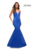 Backless Long Lace Mermaid Prom Dress by La Femme sold by PromGirl