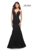Backless Long Lace Mermaid Prom Dress by La Femme sold by PromGirl