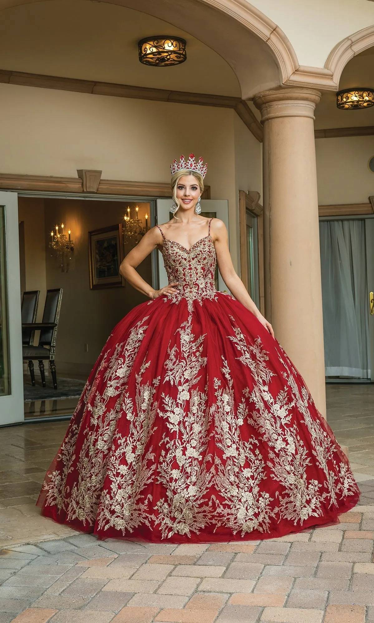 Burgundy Red Quinceanera Dress 1616 sold by PromGirl