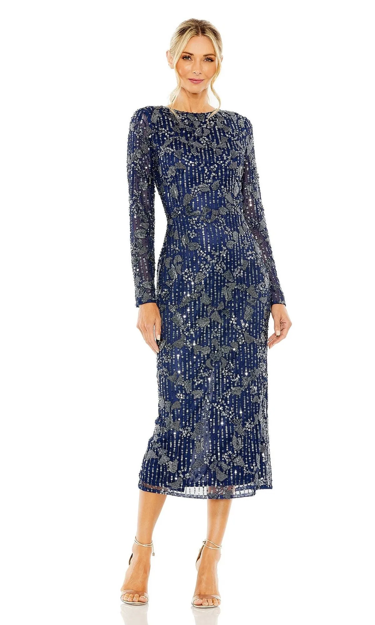 Long Sleeve Wedding Guest Dress: Mac Duggal 5988 sold by PromGirl