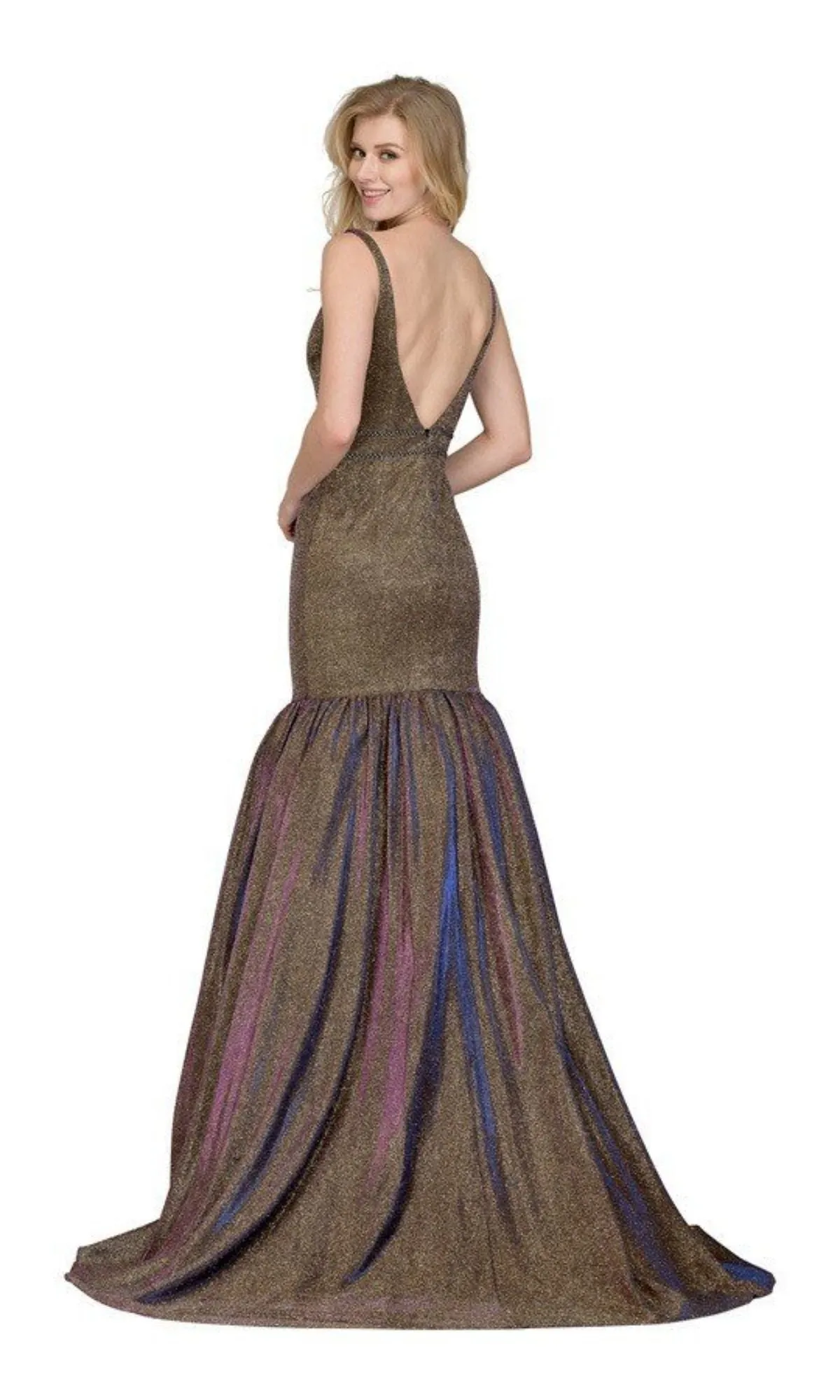 Long Glitter Mermaid Prom Dress: Chicas DR7006 sold by PromGirl product image thumbnail 2