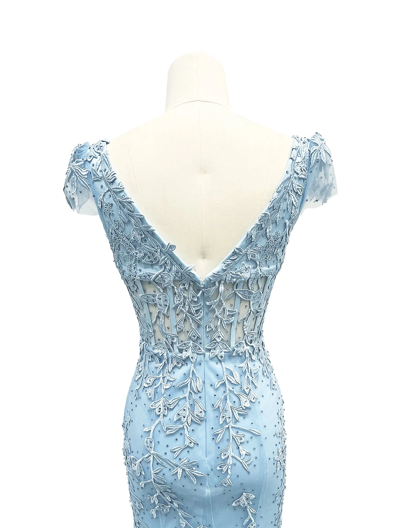 Cap-Sleeve Long Prom Dress: Dancing Queen 4447 sold by PromGirl product image thumbnail 2