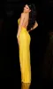 Beaded Long Halter Formal Dress with Open Back sold by PromGirl