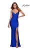 Lace-Up Simple Long Prom Dress: La Femme 28536 sold by PromGirl