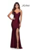 Lace-Up Simple Long Prom Dress: La Femme 28536 sold by PromGirl