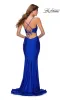 Lace-Up Simple Long Prom Dress: La Femme 28536 sold by PromGirl