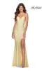 Lace-Up Simple Long Prom Dress: La Femme 28536 sold by PromGirl