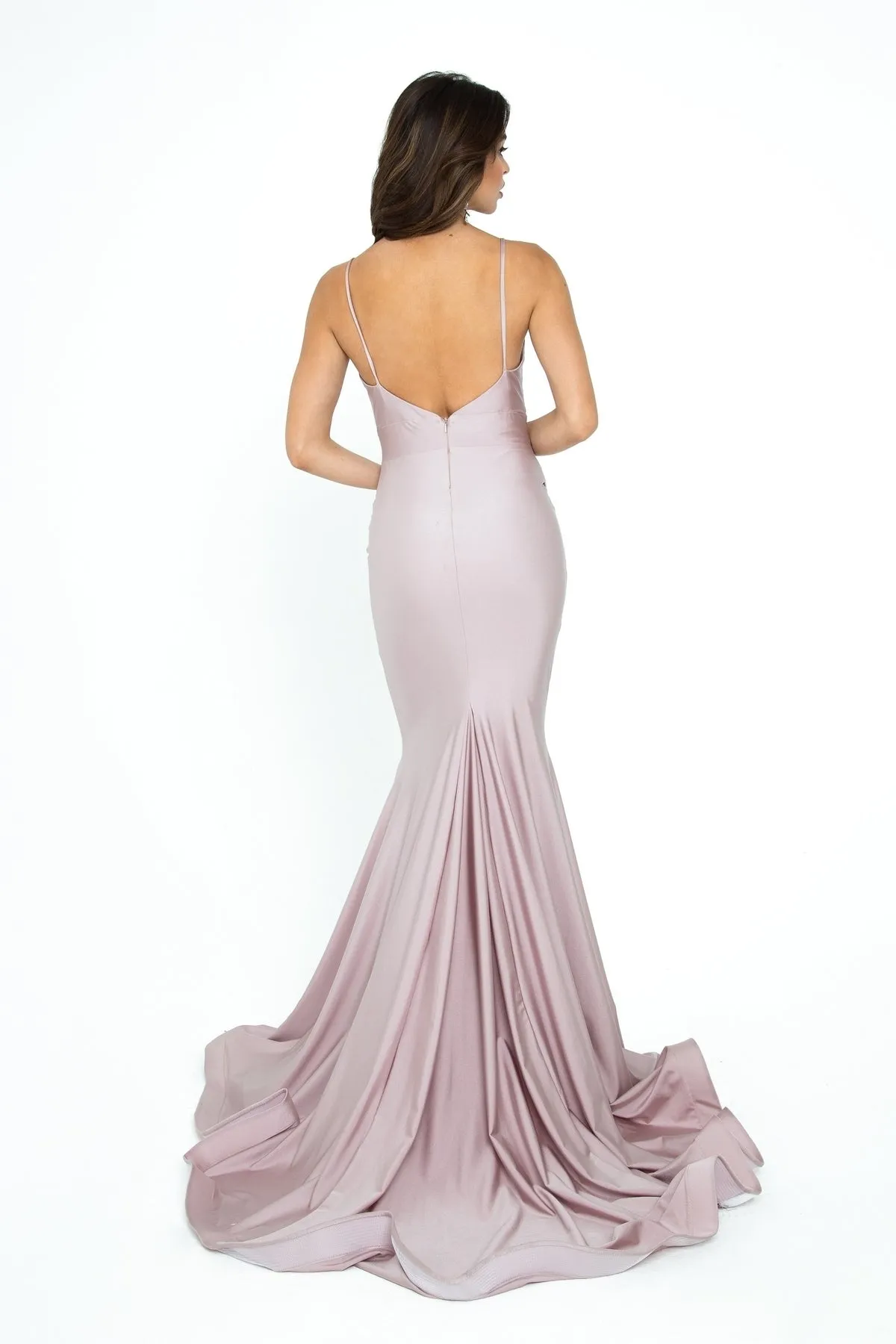 Rushed-Sash Long Mermaid Prom Dress: Atria 6200H sold by PromGirl product image thumbnail 2