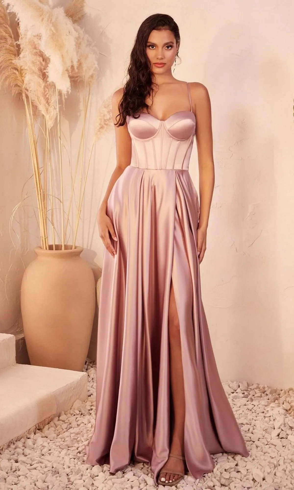 Long Sweetheart A-Line Prom Dress: Ladivine CD337 sold by PromGirl product image thumbnail 5
