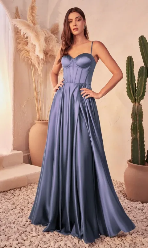 Long Sweetheart A-Line Prom Dress: CLCD337 sold by PromGirl