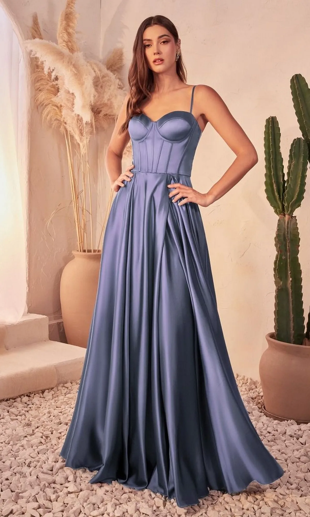 Long Sweetheart A-Line Prom Dress: Ladivine CD337 sold by PromGirl
