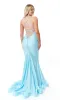 Lace-Up Open-Back Long Prom Dress: Atria 6557H sold by PromGirl