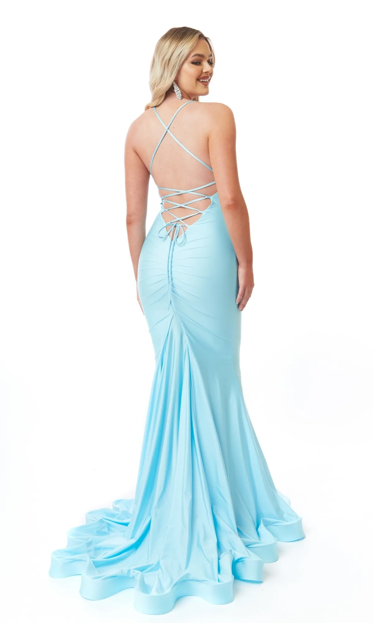 Lace-Up Open-Back Long Prom Dress: Atria 6557H sold by PromGirl product image thumbnail 2