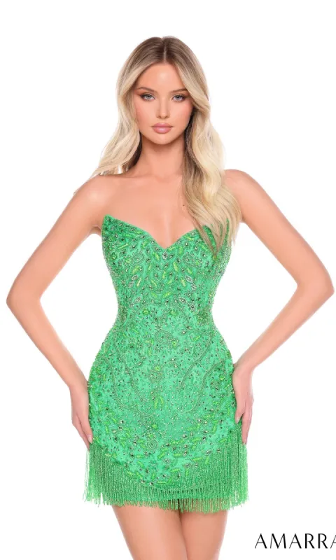 Short Homecoming Dress 88044 by Amarra sold by PromGirl