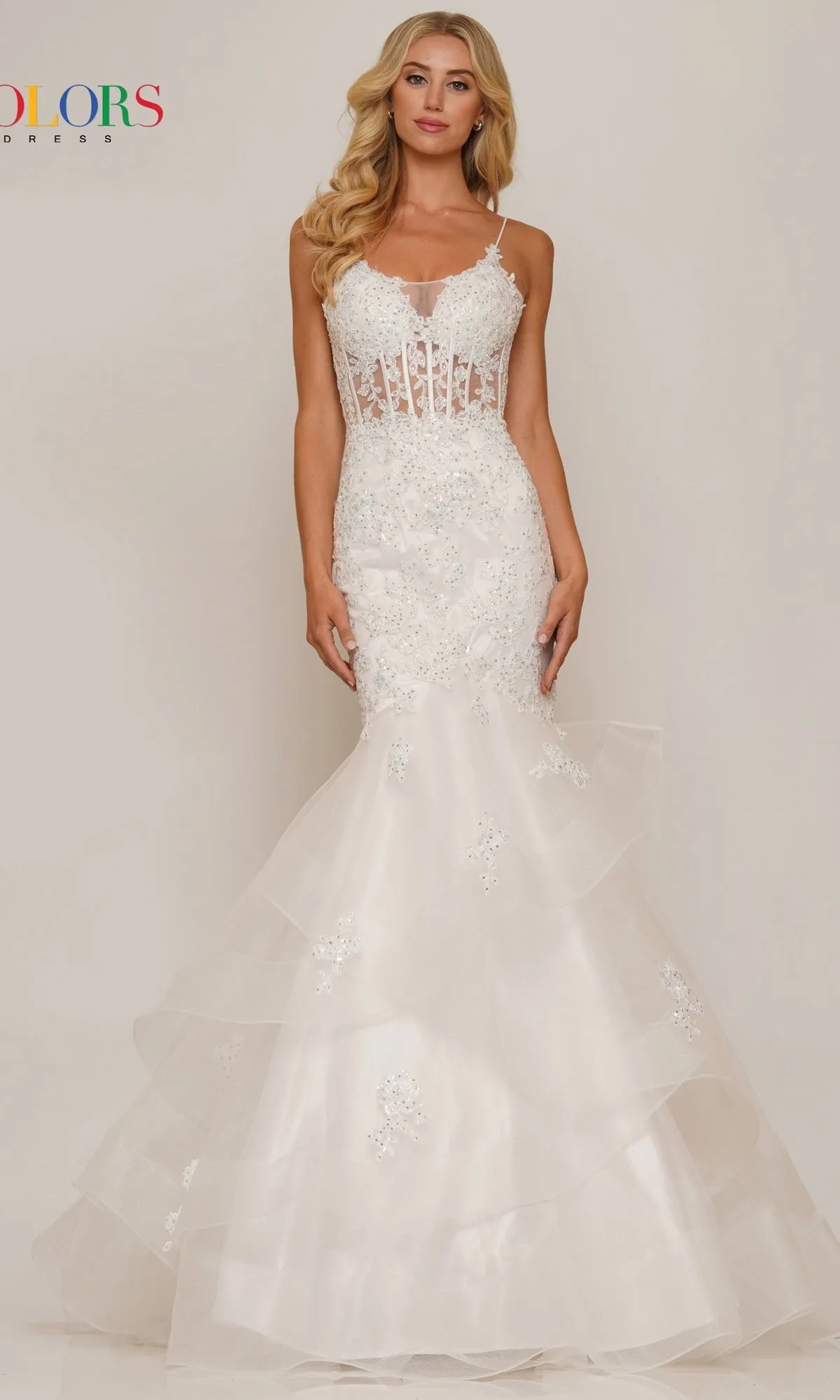 Sheer-Bodice Sexy Long Mermaid Prom Dress 2899 sold by PromGirl product image thumbnail 5