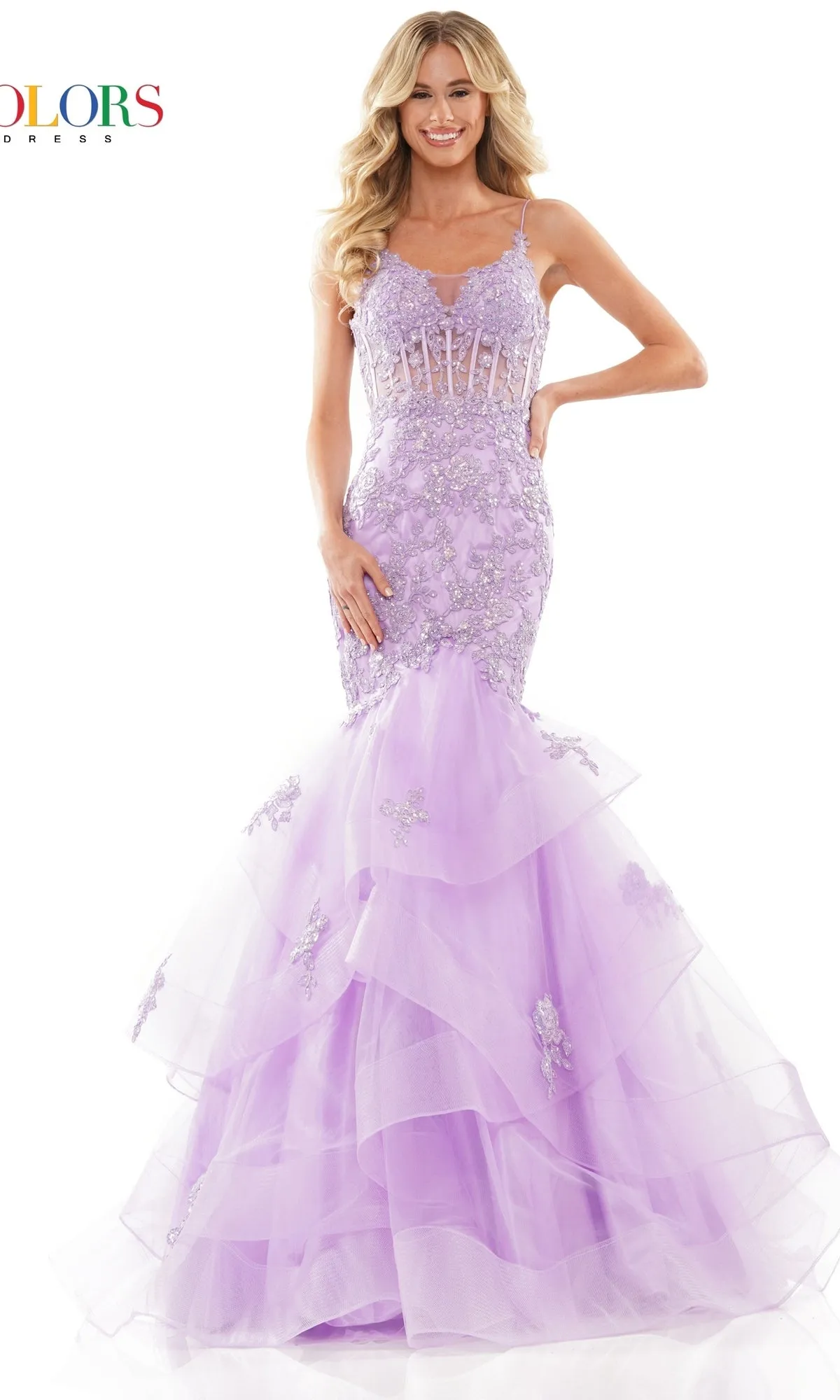 Sheer-Bodice Sexy Long Mermaid Prom Dress 2899 sold by PromGirl product image thumbnail 4