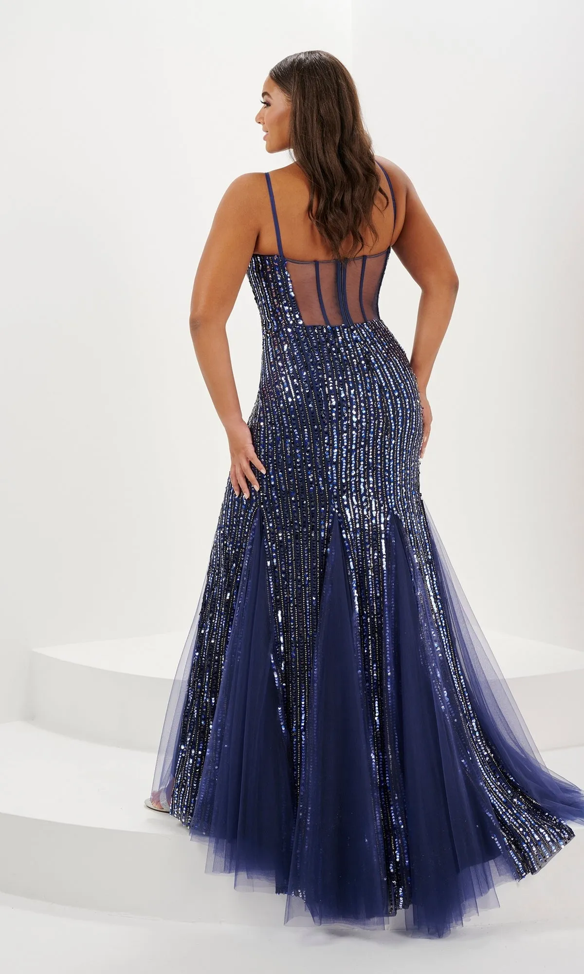 Tiffany Plus-Size Sequin Mermaid Prom Dress 16132 sold by PromGirl product image thumbnail 2