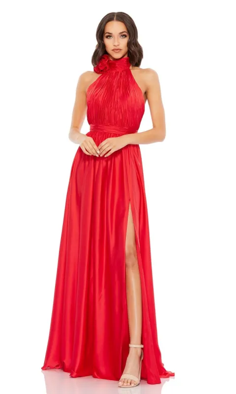 High-Neck Halter Formal Dress: Mac Duggal 49333 sold by PromGirl