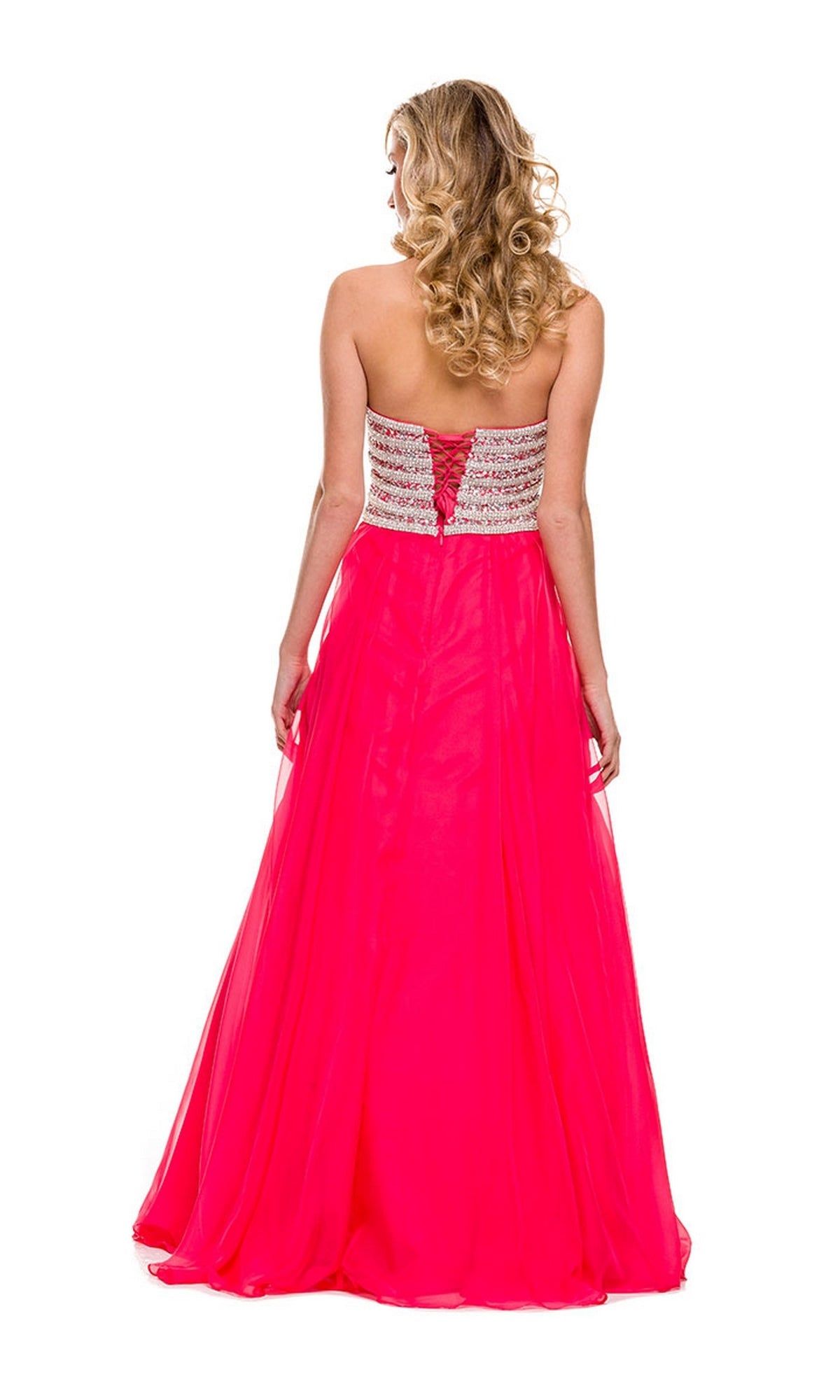 Long Prom Dress with Strapless Beaded Bodice sold by PromGirl product image thumbnail 2