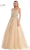 Butterfly One-Shoulder Long Prom Ball Gown 3217 sold by PromGirl