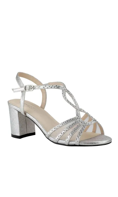 Anna Silver Block-Hell Prom Shoes by Touch Ups 4545 sold by PromGirl