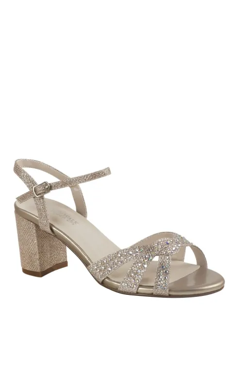 Ivy Champagne Low Heel Prom Shoes 4586 sold by PromGirl