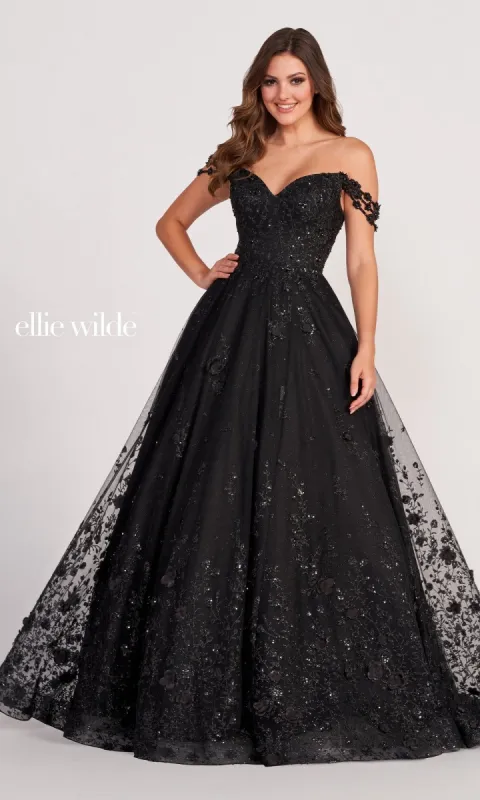Off The Shoulder Ball Gown By Ellie Wilde EW34113 made by PromGirl