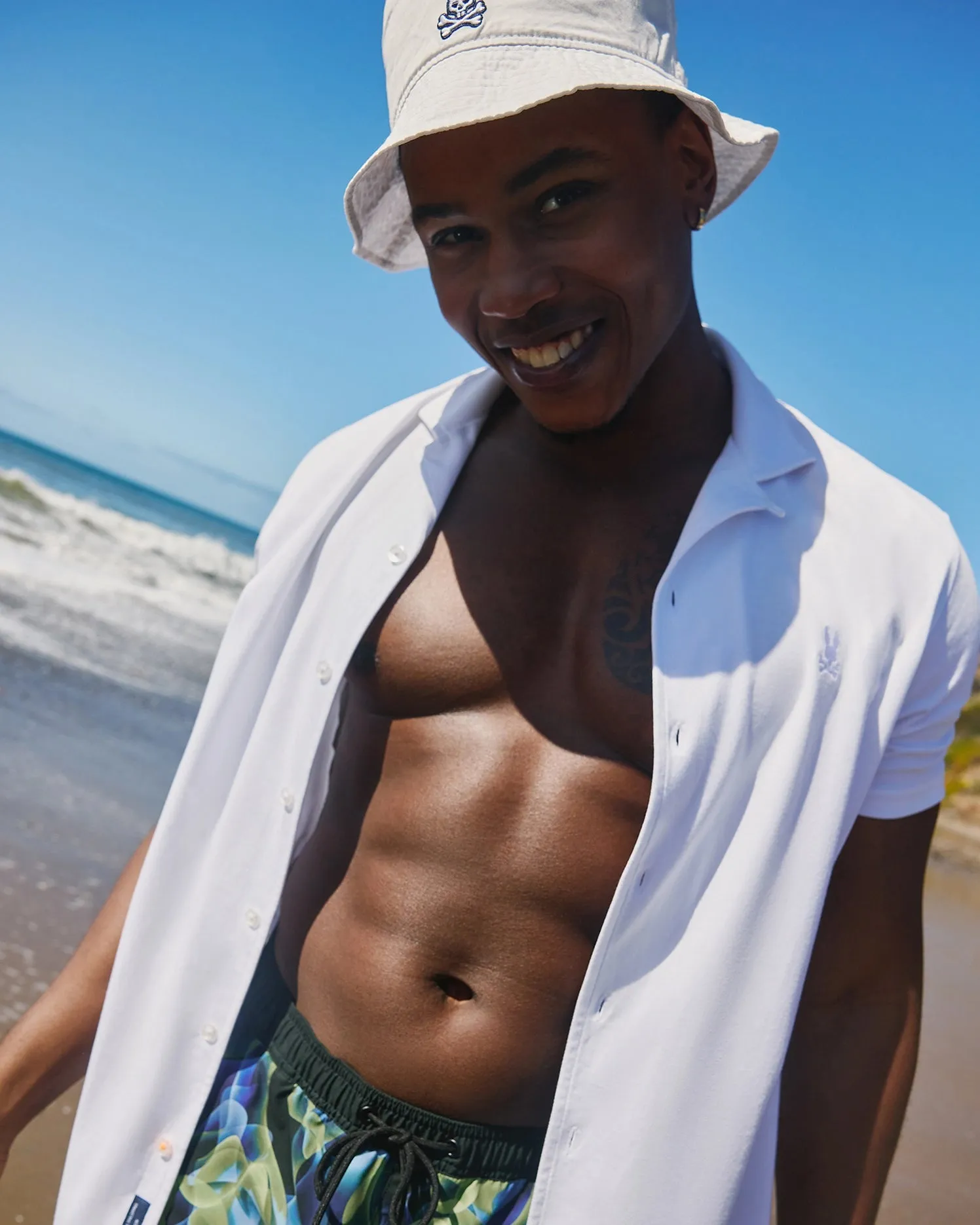 MENS KELLER CAMP COLLAR SHORT SLEEVE SHIRT - B6Q448C200 sold by Psycho Bunny product image thumbnail 3