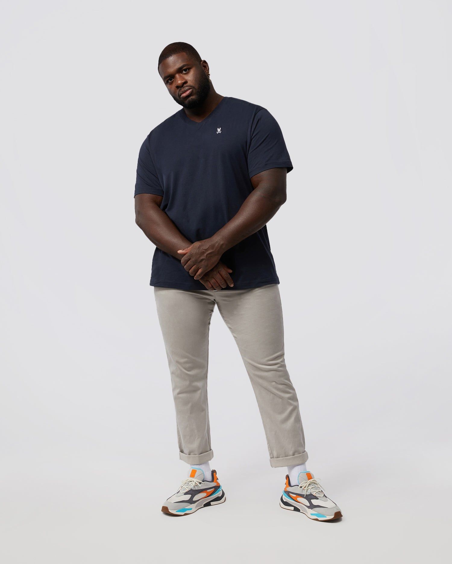 MENS BIG AND TALL CLASSIC V NECK TEE - B9U100ARPC sold by Psycho Bunny product image thumbnail 5